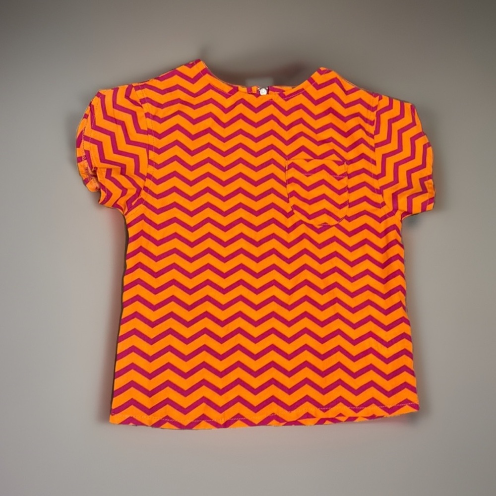 Toddler girls, size 2 T orange and pink shirt gingham by sovereign code